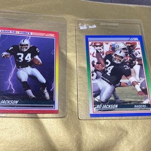 Bo Jackson, 90’s Los Angeles Raiders Vintage Trading Cards